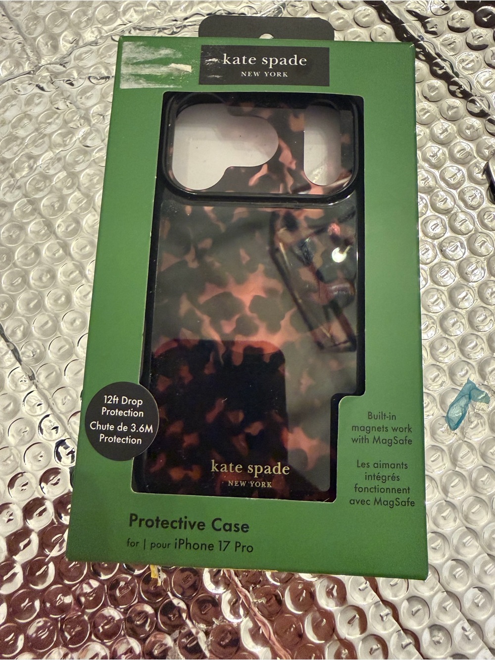 kate spade Tortoiseshell Black and Brown iPhone Case